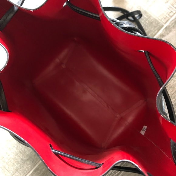 Mansur Gavriel Black Leather Large Bucket Bag - Picture 5 of 8